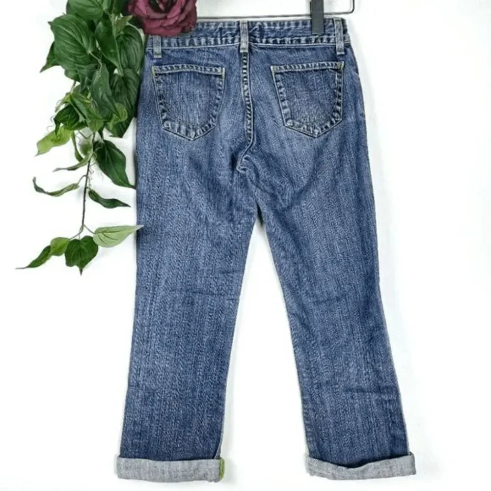 Paper Denim & Cloth Women's Medium Wash Low Rise Freighter Cropped Jeans Size 25